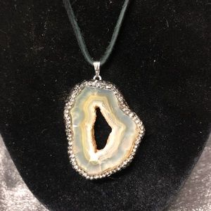 Agate Geode Slice Necklace